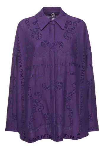 Cotton Guipure Lace Oversize Shirt