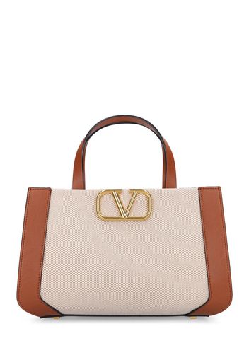 Vlogo Signature Small Canvas Tote Bag