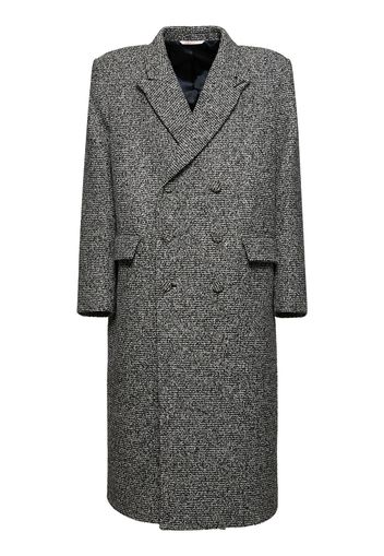 Wool Blend Double Breasted Coat