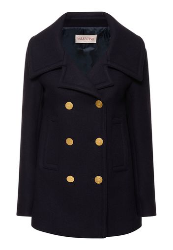 Double Breast Wool Caban Short Coat