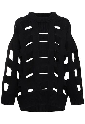 Wool Knit Cutout Sweater