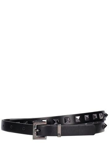 15mm Rockstud Leather Belt