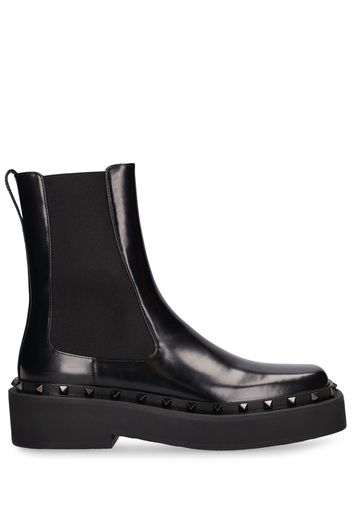 50mm Rockstud M-way Leather Ankle Boots