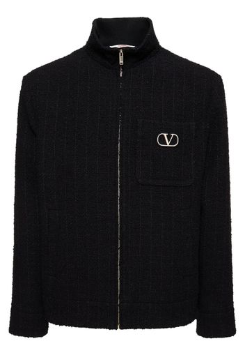 Cotton Bouclé Zipped Jacket