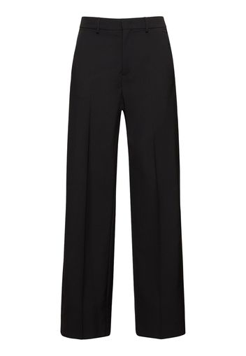 Tailored Wool Straight Pants