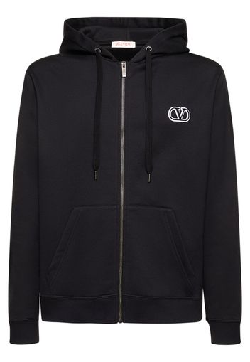 Cotton Sweatshirt Hoodie W/ Logo