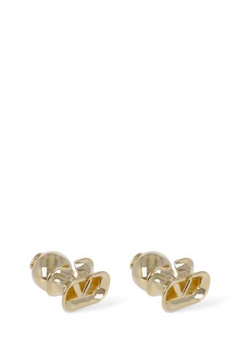 V Logo Signature Stud Earrings