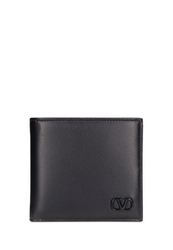 V Logo Billfold Leather Wallet