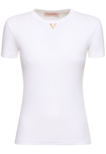 Cotton Rib Jersey Logo  T-shirt