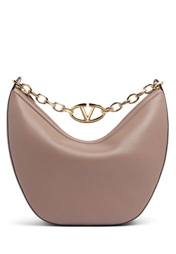 Medium Vlogo Moon Leather Shoulder Bag