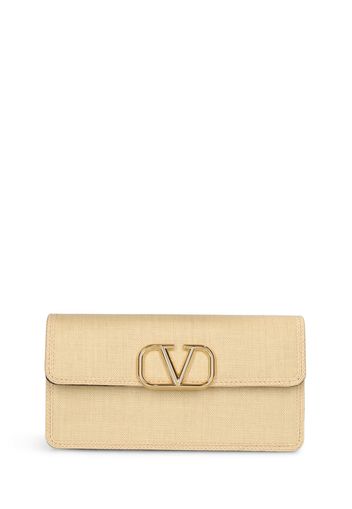 Vlogo Signature Raffia Wallet W/chain