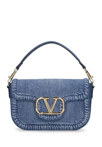 Vlogo Denim Shoulder Bag