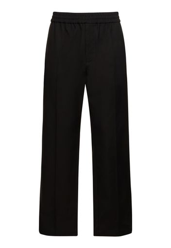 V Stretch Cotton Blend Drawstring Pants