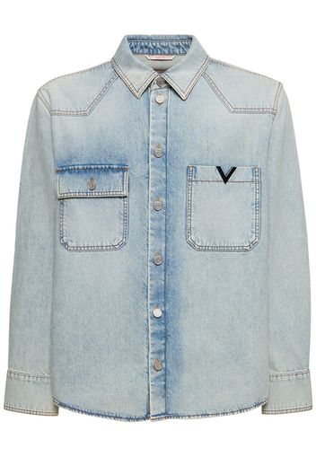 Cotton Denim Long Sleeve Shirt