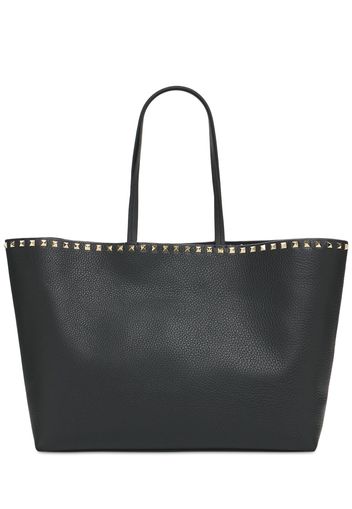 Large Rockstud Leather Tote Bag