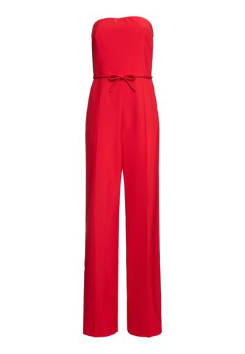 Dry Tailoring Strapless Wool Jumpsuit