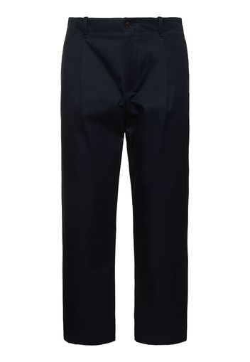 Pleated Cotton Gabardine Pants