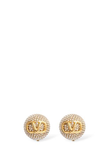 Vlogo Signature Crystal Earrings