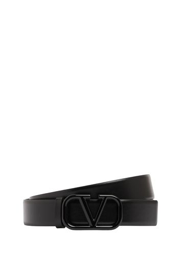 30mm Vlogo Signature Leather Belt