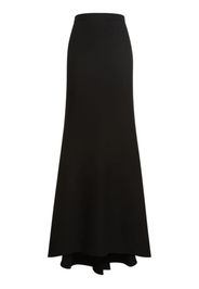 Silk Cady Long Column Tail Skirt