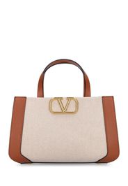 Vlogo Signature Small Canvas Tote Bag