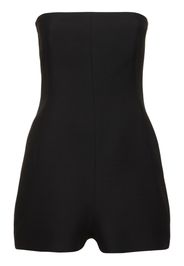 Strapless Crepe Short Jumpsuit