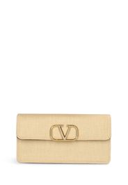 Vlogo Signature Raffia Wallet W/chain