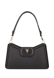 V Logo Leather Shoulder Bag