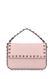 Small Rockstud Leather Top Handle Bag