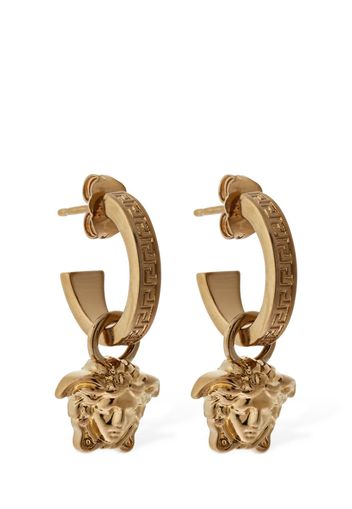 Medusa Charm Greek Motif Drop Earrings