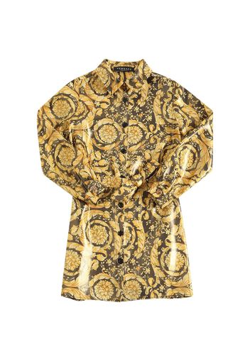 Baroque Print Twill Shirt Dress