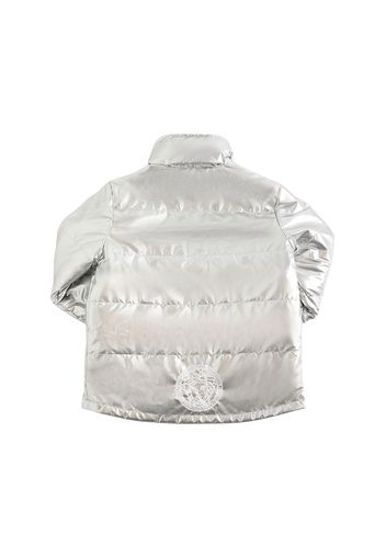 Logo Embroidered Nylon Puffer Jacket