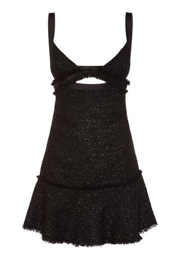 Lurex Tweed Cutout Mini Dress