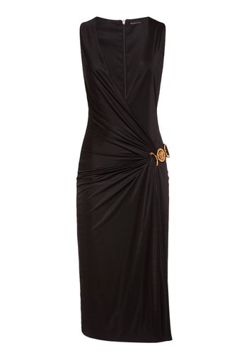 Draped Viscose Jersey Midi Dress