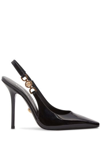 110mm Patent Leather Slingback Heels