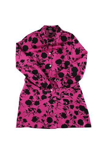 Printed Silk Twill Shirt Dress