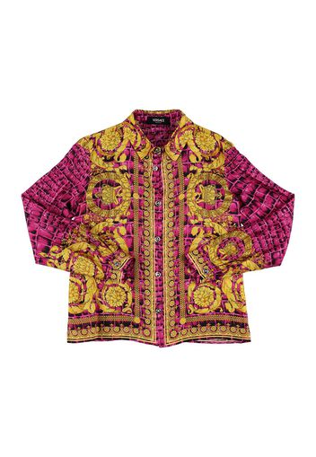 Barocco Print Silk Twill Shirt