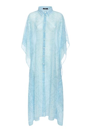 Barocco Print Long Chiffon Kaftan Dress