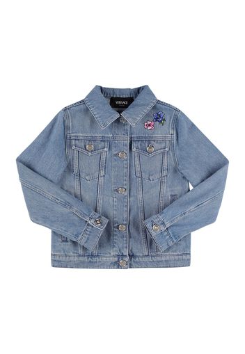 Embroidered Logo Denim Jacket