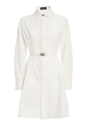 Baroque Brocade Poplin Mini Shirt Dress