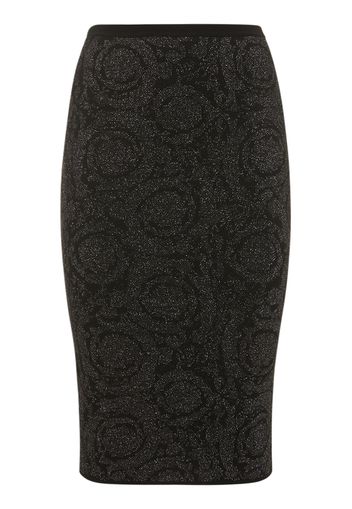 Barocco Lurex Knit Midi Skirt