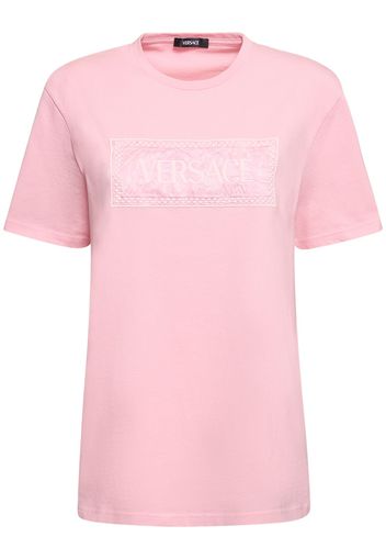 Barocco Logo Cotton Jersey T-shirt