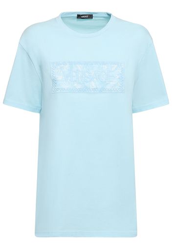 Barocco Logo Cotton Jersey T-shirt