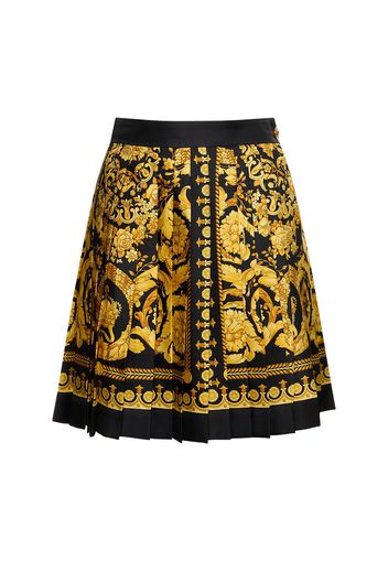 Baroque Printed Silk Twill Skirt