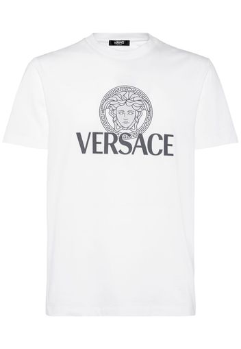 Versace Logo Cotton Jersey T-shirt