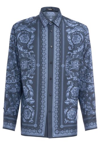 Barocco Print Silk Twill Shirt