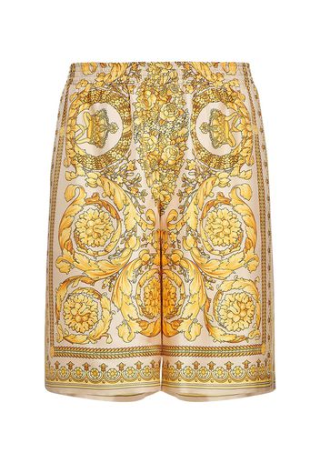 Barocco Printed Silk Shorts