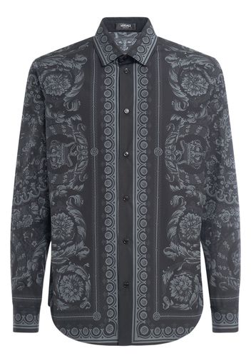 Barocco Printed Cotton Poplin Shirt