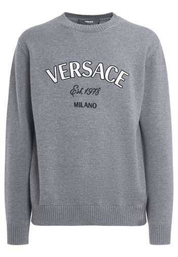 Logo Embroidery Wool Sweater