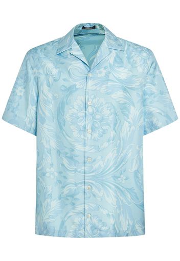 Barocco Print Silk Twill Shirt